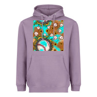 Lavender baseball turquoise sunflower seamless pattern Heavyweight Hoodie - JahusDesignShop