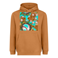 Meerkat baseball turquoise sunflower seamless pattern Heavyweight Hoodie - JahusDesignShop