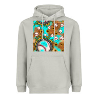 Moon Dust baseball turquoise sunflower seamless pattern Heavyweight Hoodie - JahusDesignShop
