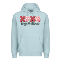 Blue Mist xoxo hugs and kisses Premium Hoodie - MaliasSmallBusiness