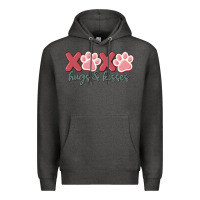 Charcoal Heather xoxo hugs and kisses Premium Hoodie - MaliasSmallBusiness