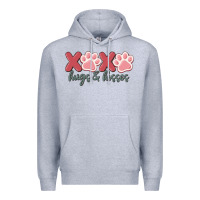 Heather Grey xoxo hugs and kisses Premium Hoodie - MaliasSmallBusiness