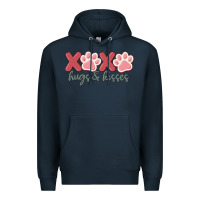 Navy xoxo hugs and kisses Premium Hoodie - MaliasSmallBusiness