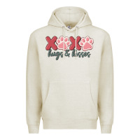 Oatmeal Heather xoxo hugs and kisses Premium Hoodie - MaliasSmallBusiness