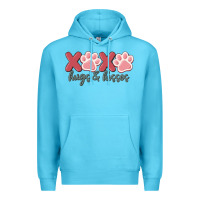 Ocean Blue xoxo hugs and kisses Premium Hoodie - MaliasSmallBusiness