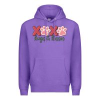 Purple xoxo hugs and kisses Premium Hoodie - MaliasSmallBusiness