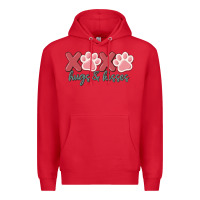 Red xoxo hugs and kisses Premium Hoodie - MaliasSmallBusiness