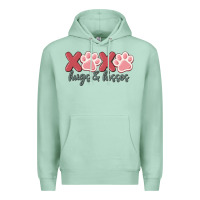 Seafoam xoxo hugs and kisses Premium Hoodie - MaliasSmallBusiness