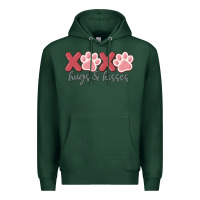 Sports Green xoxo hugs and kisses Premium Hoodie - MaliasSmallBusiness