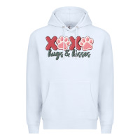 White xoxo hugs and kisses Premium Hoodie - MaliasSmallBusiness