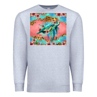 Heather Grey floral turtle Premium Sweatshirt - Jasminsmagicworld