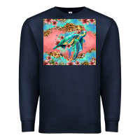 Navy floral turtle Premium Sweatshirt - Jasminsmagicworld
