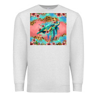 Oatmeal Heather floral turtle Premium Sweatshirt - Jasminsmagicworld