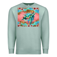 Seafoam floral turtle Premium Sweatshirt - Jasminsmagicworld