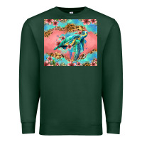 Sports Green floral turtle Premium Sweatshirt - Jasminsmagicworld