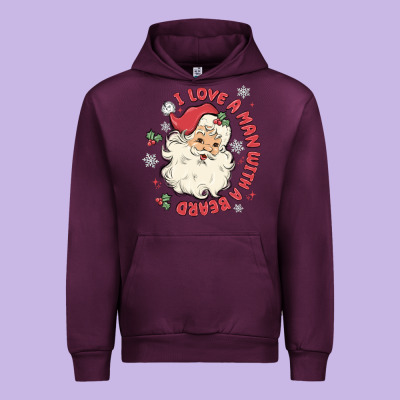 I Love A Man With A Beard Urban Hoodie Designed By Maliassmallbusiness