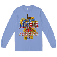 Colony Blue she loves jesus Long Sleeve Tee - texasbilliewilder