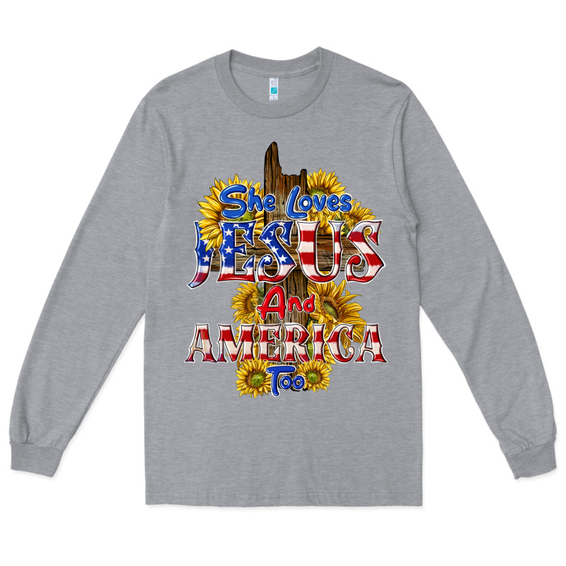 She Loves Jesus Long Sleeve Tee by texasbilliewilder | Teevron