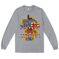 Heather Grey she loves jesus Long Sleeve Tee - texasbilliewilder