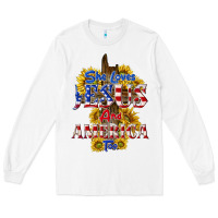 White she loves jesus Long Sleeve Tee - texasbilliewilder