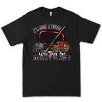 Black i'm just a woman who loves her hockey player Premium Tee - SublimationCraftShop