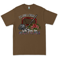 Cacao i'm just a woman who loves her hockey player Premium Tee - SublimationCraftShop