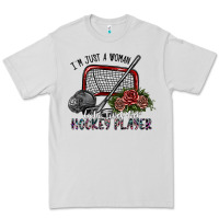 Dove Grey i'm just a woman who loves her hockey player Premium Tee - SublimationCraftShop