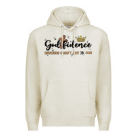 Oatmeal Heather godfidence Premium Hoodie - MaliasSmallBusiness