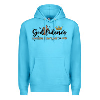 Ocean Blue godfidence Premium Hoodie - MaliasSmallBusiness