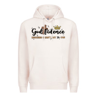 Pale Pink godfidence Premium Hoodie - MaliasSmallBusiness