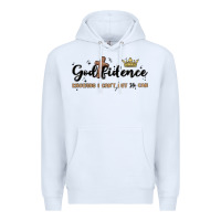 White godfidence Premium Hoodie - MaliasSmallBusiness