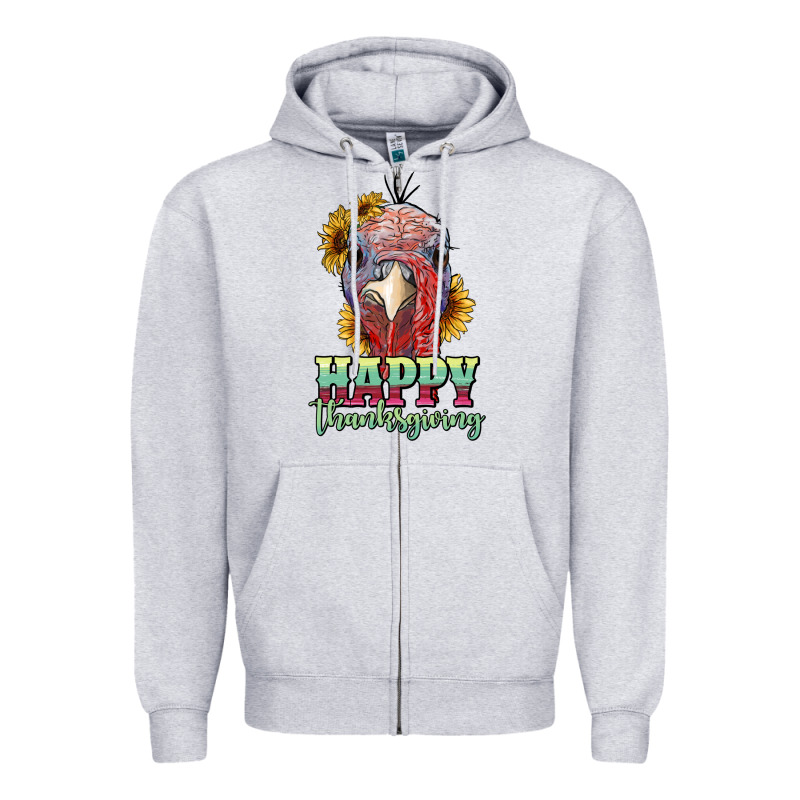 Happy Thanksgiving Turkey Zipper Hoodie by RanaPortraitStore | Teevron