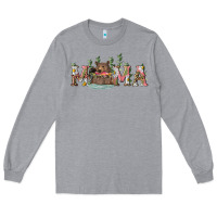Heather Grey mama with bear and daisy Long Sleeve Tee - RanaPortraitStore