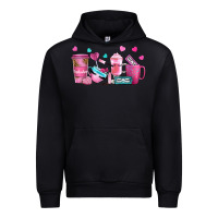 Black lash hustler with eyelashes coffee cups Urban Hoodie - NancyCooperArtShop