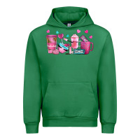 Emerald lash hustler with eyelashes coffee cups Urban Hoodie - NancyCooperArtShop
