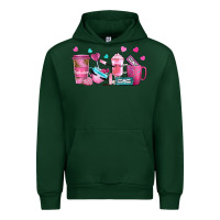 Forest Green lash hustler with eyelashes coffee cups Urban Hoodie - NancyCooperArtShop