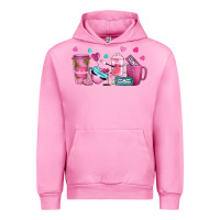 Fuchsia Pink lash hustler with eyelashes coffee cups Urban Hoodie - NancyCooperArtShop