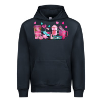 Navy lash hustler with eyelashes coffee cups Urban Hoodie - NancyCooperArtShop