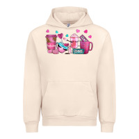 Sandshell lash hustler with eyelashes coffee cups Urban Hoodie - NancyCooperArtShop