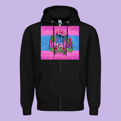 Ohana Stitch Zipper Hoodie Designed By Zillion Design Studio