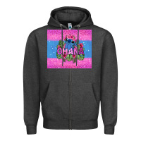 Charcoal Heather ohana stitch Zipper Hoodie - Zillion Design Studio