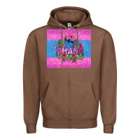 Chestnut ohana stitch Zipper Hoodie - Zillion Design Studio