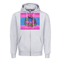 Heather Grey ohana stitch Zipper Hoodie - Zillion Design Studio
