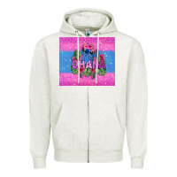 Oatmeal Heather ohana stitch Zipper Hoodie - Zillion Design Studio