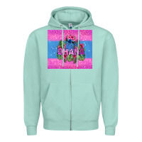 Seafoam ohana stitch Zipper Hoodie - Zillion Design Studio