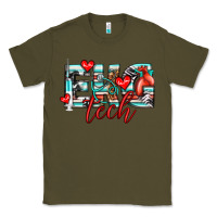Army Green ekg tech Classic Tee - texasbilliewilder