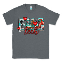Charcoal Heather ekg tech Classic Tee - texasbilliewilder
