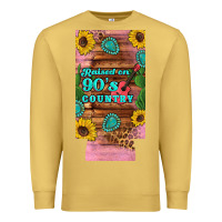 Antique Gold raised 90's country guitar cactus sunflower's 12 oz can cooler  (slim) Premium Sweatshirt - Artiststas