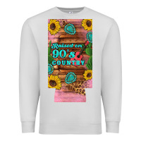 Dove Grey raised 90's country guitar cactus sunflower's 12 oz can cooler  (slim) Premium Sweatshirt - Artiststas
