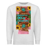 Oatmeal Heather raised 90's country guitar cactus sunflower's 12 oz can cooler  (slim) Premium Sweatshirt - Artiststas